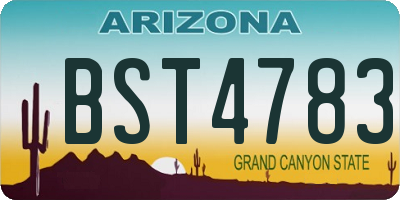 AZ license plate BST4783