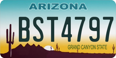 AZ license plate BST4797