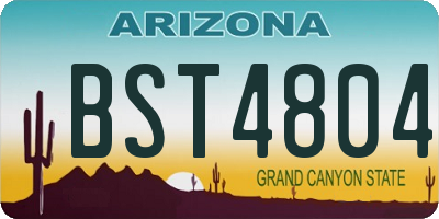 AZ license plate BST4804