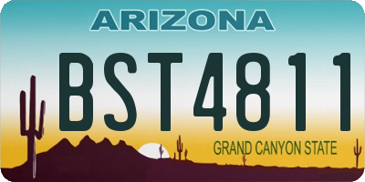 AZ license plate BST4811