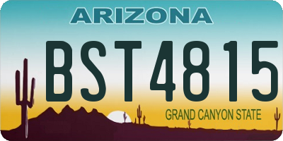 AZ license plate BST4815