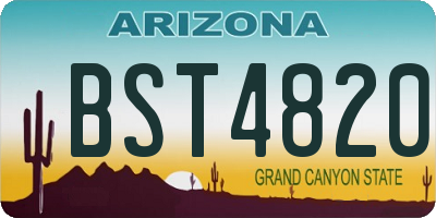 AZ license plate BST4820
