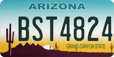 AZ license plate BST4824