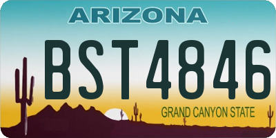 AZ license plate BST4846