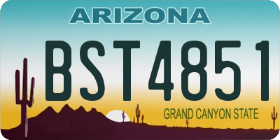 AZ license plate BST4851