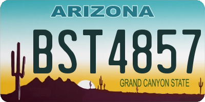 AZ license plate BST4857