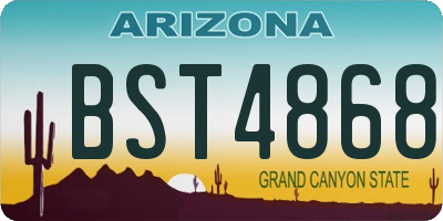 AZ license plate BST4868