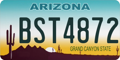 AZ license plate BST4872