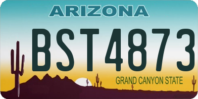 AZ license plate BST4873