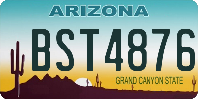 AZ license plate BST4876