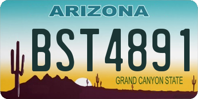 AZ license plate BST4891