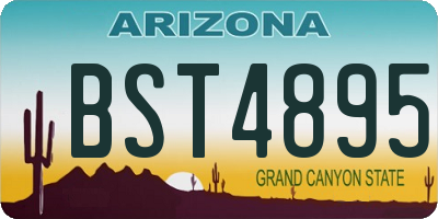 AZ license plate BST4895
