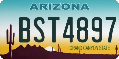 AZ license plate BST4897