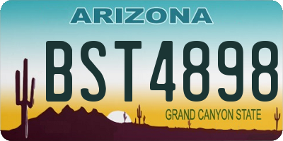 AZ license plate BST4898
