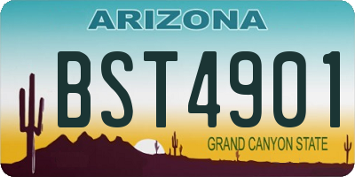 AZ license plate BST4901