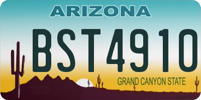 AZ license plate BST4910