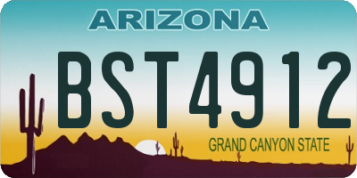 AZ license plate BST4912