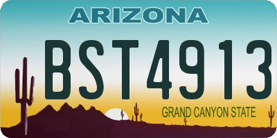 AZ license plate BST4913