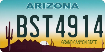 AZ license plate BST4914