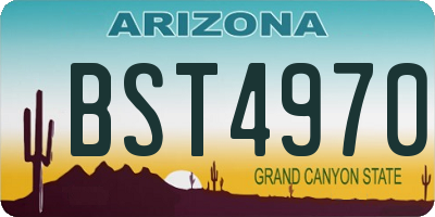 AZ license plate BST4970