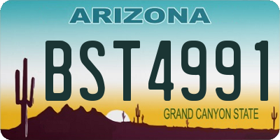 AZ license plate BST4991