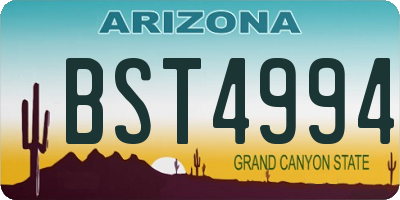 AZ license plate BST4994