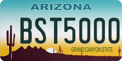 AZ license plate BST5000