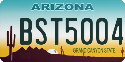 AZ license plate BST5004