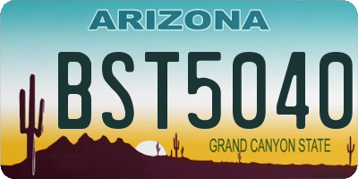 AZ license plate BST5040