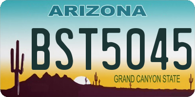 AZ license plate BST5045