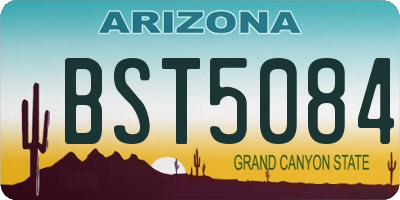 AZ license plate BST5084