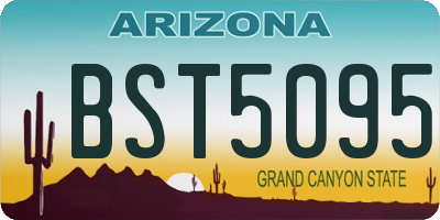 AZ license plate BST5095