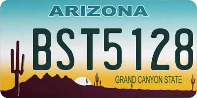 AZ license plate BST5128