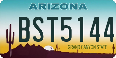 AZ license plate BST5144