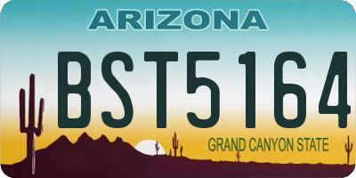 AZ license plate BST5164