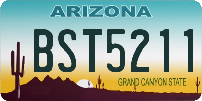 AZ license plate BST5211