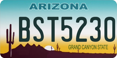 AZ license plate BST5230