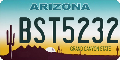 AZ license plate BST5232