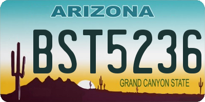 AZ license plate BST5236