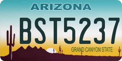 AZ license plate BST5237