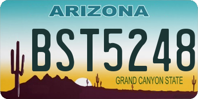 AZ license plate BST5248