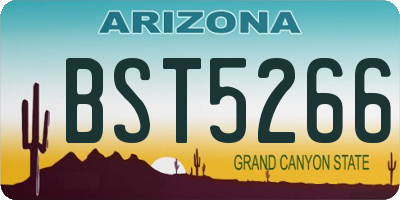 AZ license plate BST5266