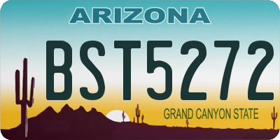 AZ license plate BST5272