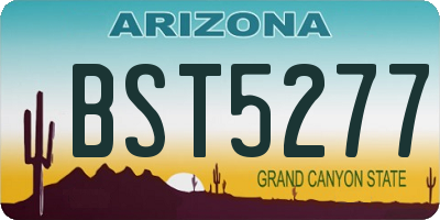 AZ license plate BST5277