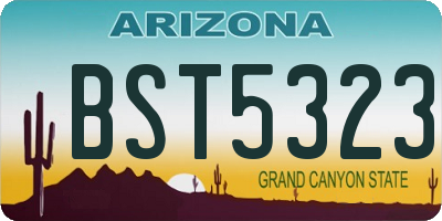 AZ license plate BST5323