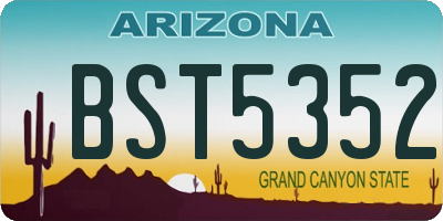 AZ license plate BST5352