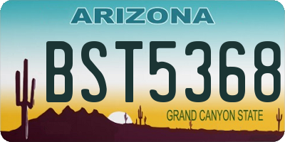 AZ license plate BST5368