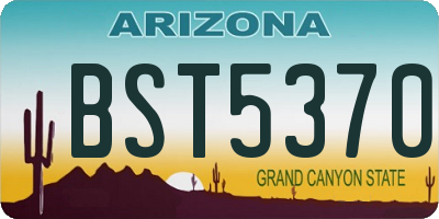 AZ license plate BST5370