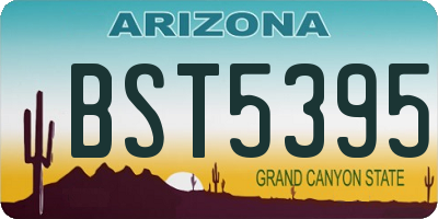 AZ license plate BST5395