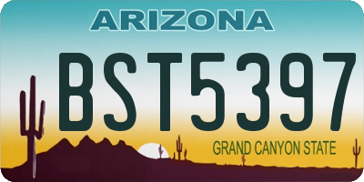 AZ license plate BST5397